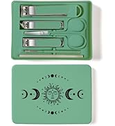 TTJHGYQO 6-Piece Nail Clipper Set with Nail File, Tweezers and ingrown toenail Removal kit Travel...