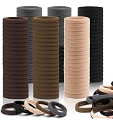 IKOCO 150PCS Hair Ties No Damage for Women, Ouchless Cotton Hair Ties for Thick Hair, Multicolor