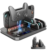 Switch 2 Charging Station, JoyCon Charger Dock with Game Card Holder - All-in-One Organizer for 4...