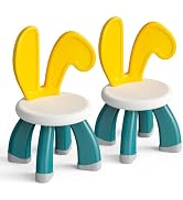 OCATO 2 Pcs Plastic Toddler Chairs: Kids Chairs for Table Toddler Stool Indoor Outdoor Camping Nu...