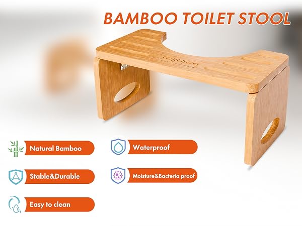 Bamboo Potty Stool for Adults