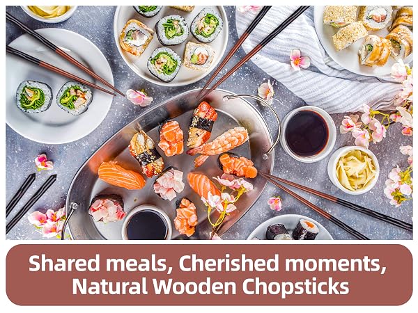 Hardwood Chopsticks Reusable Japanese Style Natural Wood Chop Stick