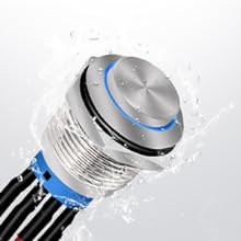 12V Blue Latching Push Button Switch