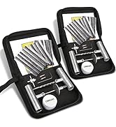 Tire Repair Kit, Sets of 2-24pcs Professional Heavy Duty Universal Emergency Flat Tire Repair Kit...