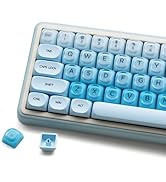 132 Keys PBT Keycaps, Jelly Keycaps Cute Custom Creamy Key caps MOA Profile for 61/68/84/87/98/10...