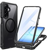 seacosmo for Samsung Galaxy A16 A17 A26 5G Case with Glass Protector Black | Full Body Bumper, Bu...