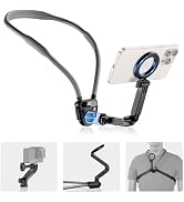 JJC Magnetic Neck Mount for Phone & Action Camera, POV Neck Holder for iPhone Android Phones Gopr...
