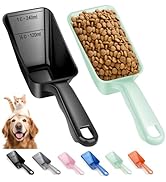 2-Pack Dog Food Scoop 1 Cup, Plastic Pet Food Measuring Scoop With Measuring Lines (1/2 & 1 Cup M...