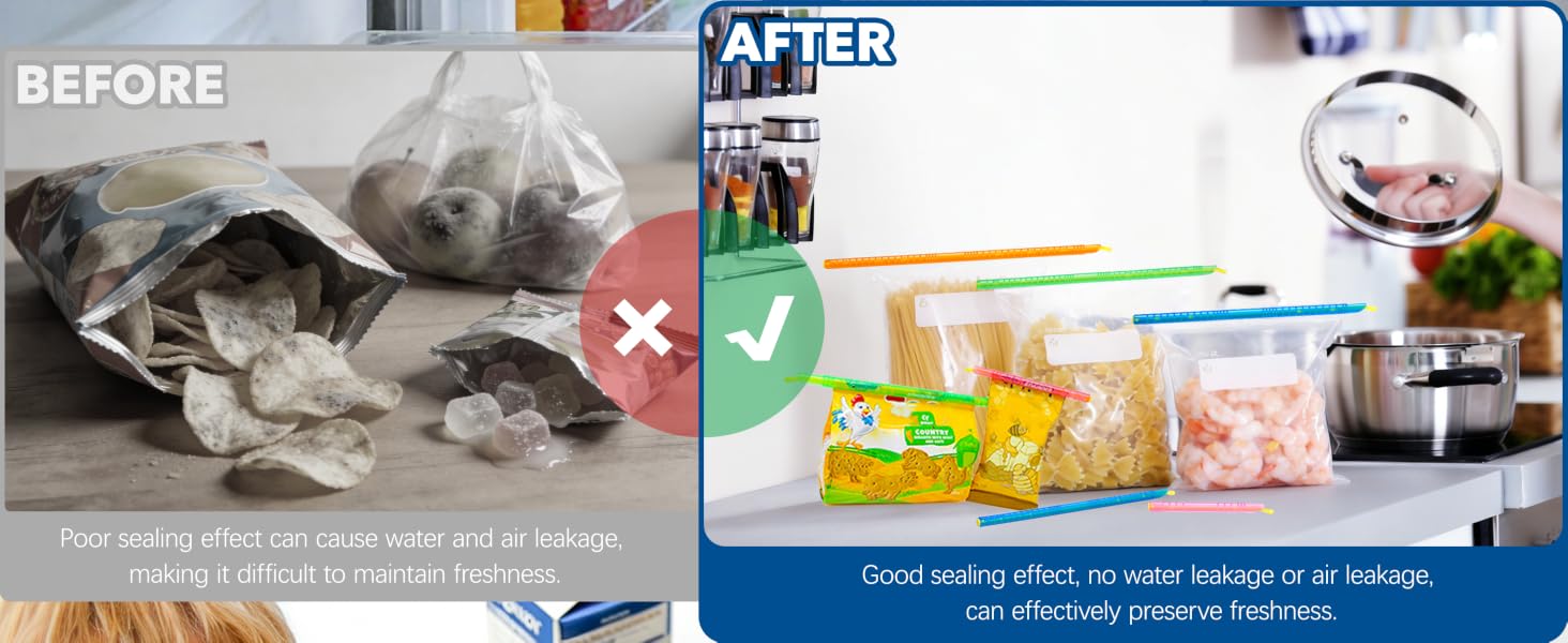 Reusable Bag Sealing Clips with 5 Different Sizes