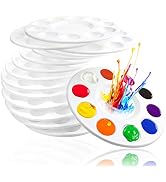 inifus 22 PCS Paint Tray Palettes for Kids, Plastic Paint Pallet with 10 Wells, Acrylic Artist Pa...