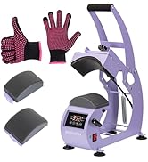GOCHIFIX Heat Press, Precise Temp/Timer Control, 6.54"x3.84"Curved Heat Plate, 2 Hat Pad, Hat Str...