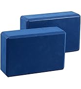 EXERZ Yoga Blocks 2pcs Gym Bricks High Density EVA Foam -Comfortable Fitness Yoga Bricks, Anti-Sl...
