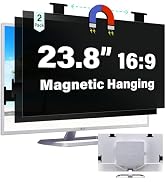 2 Pack Magnetic Computer Screen Privacy Shield 23.8 Inch 16:9 Hanging Monitor Anti-glare & Privac...