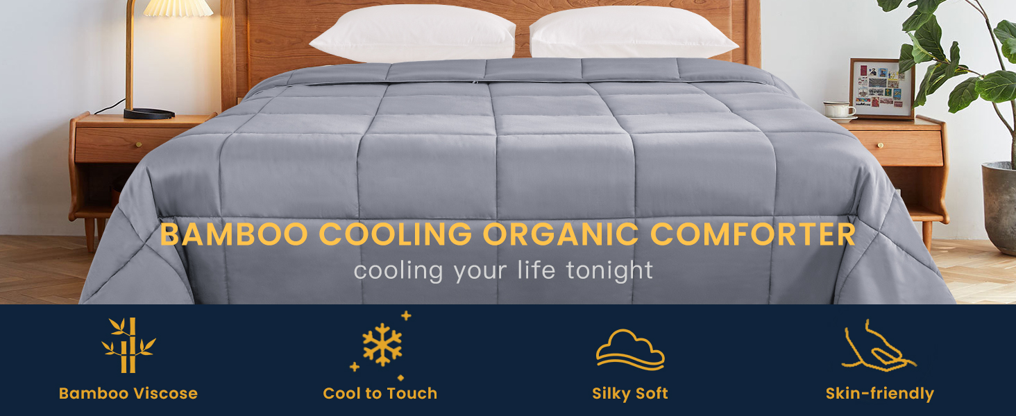 bamboo comforter lightweight cooling comforter duvet insert organic blankets for hot sleepers