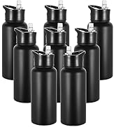 VEGOND 32 oz Insulated Water Bottle Bulk Stainless Steel Metal Water Bottles with Leak Proof Stra...