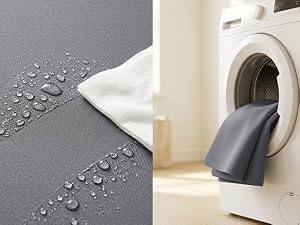 Machine Washable and Wipeable Fabric Splat Mat, Foldable Travel Play Mat, Easy Clean Mess Solution