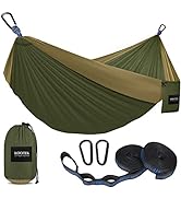 Kootek Camping Hammock, Portable Hammocks with Tree Straps & Attached Carry Bag, Camping Essentia...