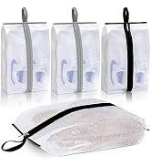 MISSLO XX-Large Shoe Bags for Travel 4 Pack Clear Shoe Storage Bag Waterproof Shoe Pouch Portable...