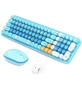 Wireless Keyboard Mouse, 2.4GHz Compact Quiet Cordless Keyboard and Mouse Combo with Nano USB Rec...