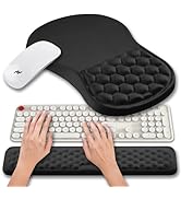 Hokafenle 2 in 1 Ergonomic Mouse Pad Wrist Support & Wrist Rest for Computer Keyboard Set, with R...