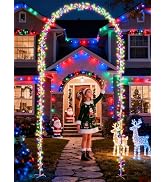 Lomotech Christmas Light Arch - 9.5Ft 460 Leds Iron Pole Archway 8 Modes Waterproof Christmas Lig...