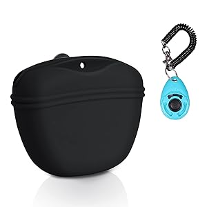silicone dog training treat pouch dog clicker clicker training for dogs dog clicker training kit