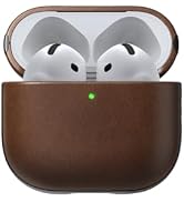 Nomad Airpods 4 Case in Brown Nomad Leather, AirPods 4 Cover, Compatible with Air Pods 4, Qi and ...