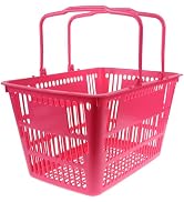 Shopping Basket Sundries Storage Container Plastic Shower Basket Small Baskets with Handles Stora...