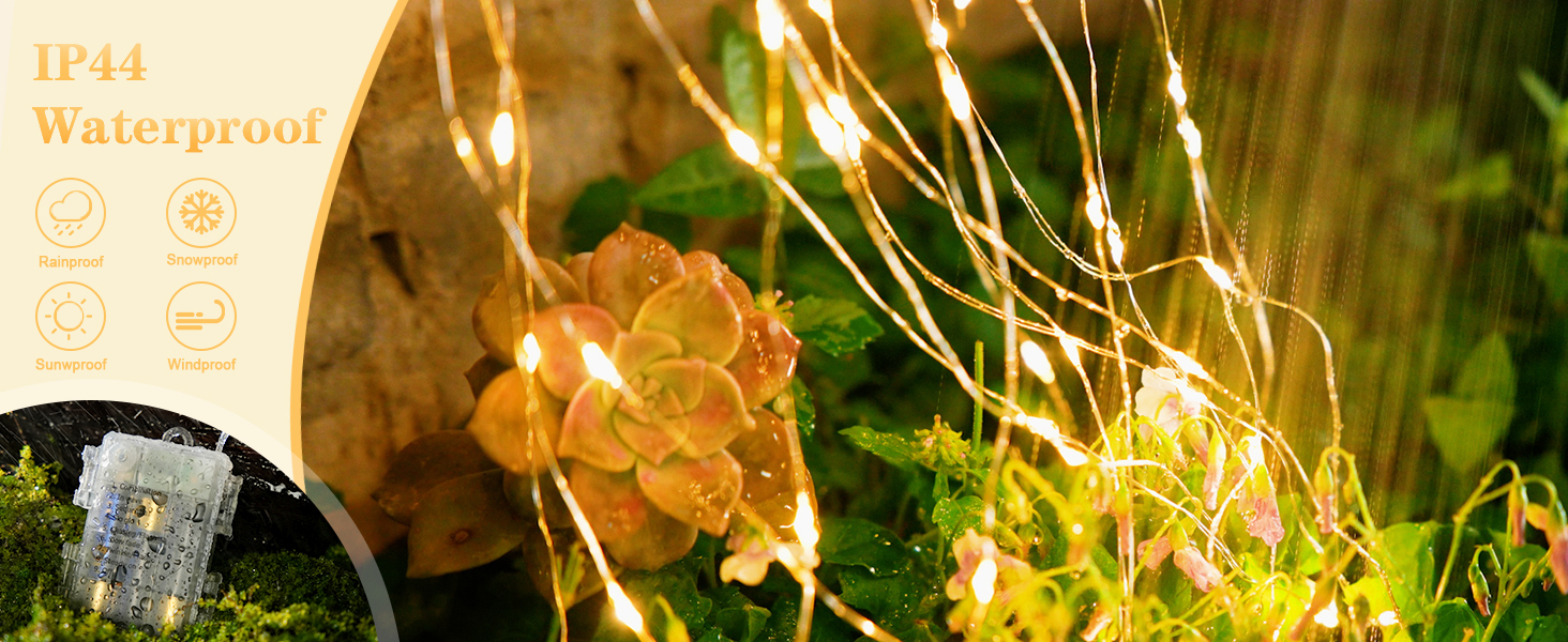 outdoor fairy lights waterproof