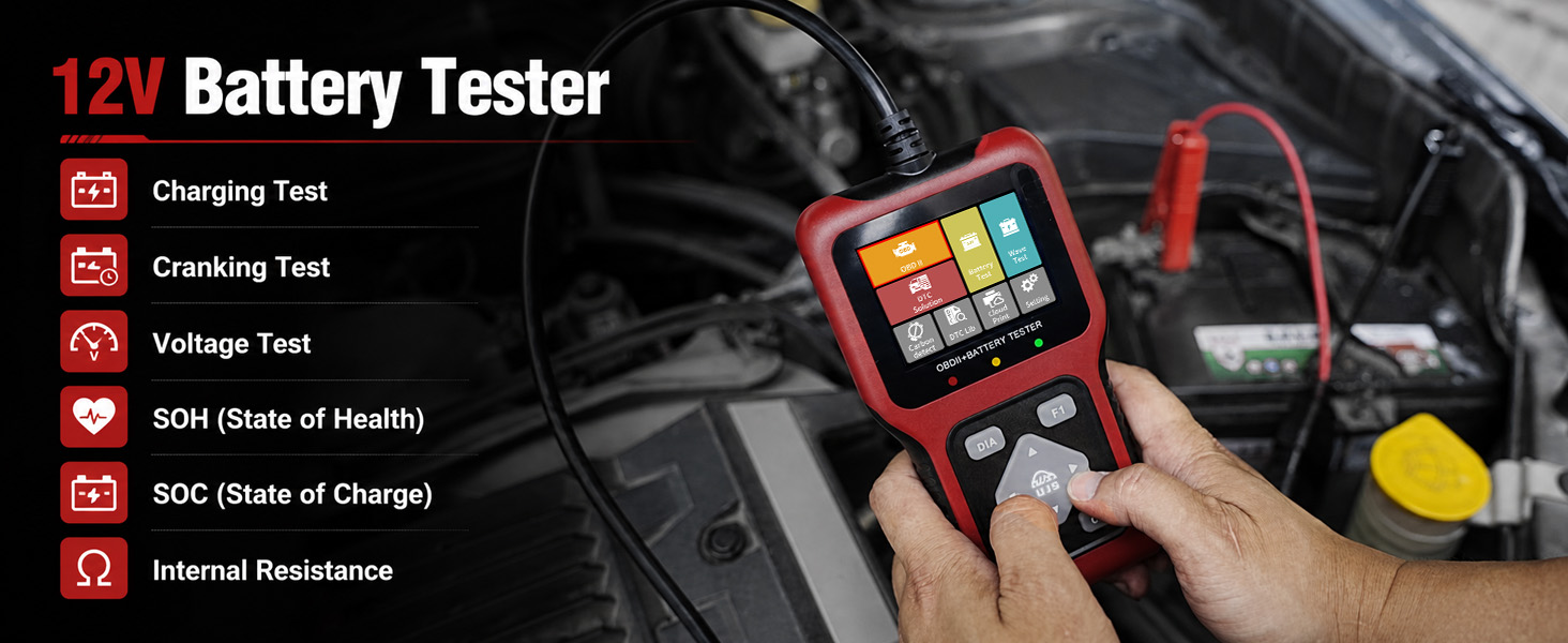 UJS TesGo OBD2 Scanner and Battery Tester