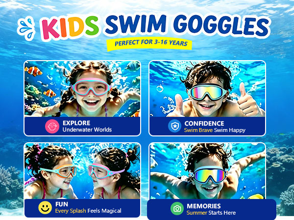 water sports goggles Happy Water Time swim goggles for swimming lessons