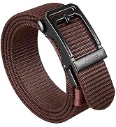 JUKMO Men's Ratchet Tactical Gun Belt, 1.5" Nylon Web Work Belt with Automatic Slide Buckle, Adju...