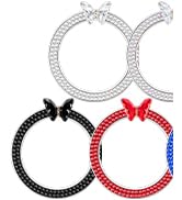 LivTee 2 PCS Crystal Bling Butterfly with Double Rhinestone Car Engine Start Stop Decoration Ring...