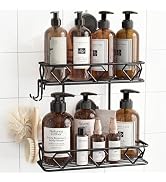 JOTPE Shower Caddy Suction Cup, No Drilling Shower Shelves Hold Up to 40 lbs, Large Capacity Doub...