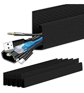Cable Management Under Desk, Cable Management J Channel for Desk, Cable Hider Under Desk-Easy Ins...