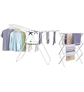 YUBELLES Clothes Drying Rack, Space Saving Laundry Drying Rack, Collapsible for Storage Indoor an...