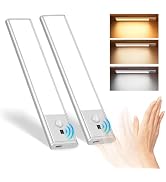 Under Cabinet Lights, Motion Sensor Light with 3 Color Temps, Rechargeable Closet Lights with Han...