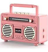 SpringFlora Radio Design Retro Bluetooth Speaker, Dual Driver, Small Cute Vintage Speaker Portabl...