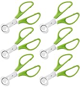 Calary 6Pcs Quail Egg Cutter Scissors Kitchen Egg Shears Tool (Green)