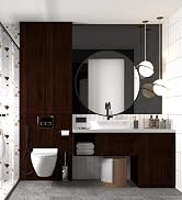 BAYYA Extra Wide Wood Grain Peel Stick Wallpaper Chocolate Dark Brown Thick 24x354inch Black Waln...