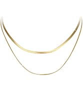 Zirloy 14k Silver/Gold Plated Necklace for Women, Dainty Adjustable Chain Necklaces for Women, Pe...