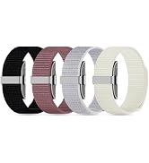 Polyjoy 4-Pack Muti-color Nylon Loop Sport Hume Band Replacement Strap Compatible with Hume Healt...