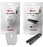 Setex Eyeglass Gecko Grip Bundle, Temple Tip Grips (2 Black Pair) + Ultra Thin Anti Slip Eyeglass...