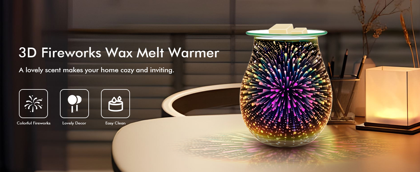 3D Fireworks Wax Melts Warmer - 1