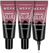 MEKK Rhinestone Glue for Nails,45g Super Strong No Wipe Nail Charm Glue for Crystals,Beads,Charms...