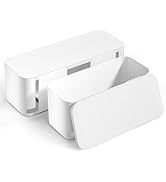 YECAYE 2 Pack Cable Management Box, Pet Friendly Cord Organizer Box for Home & Office, Child-Proo...