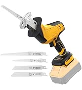 20V Cordless Reciprocating Saw with Brushless Motor, 4 Blades for Wood/Metal/PVC Cutting