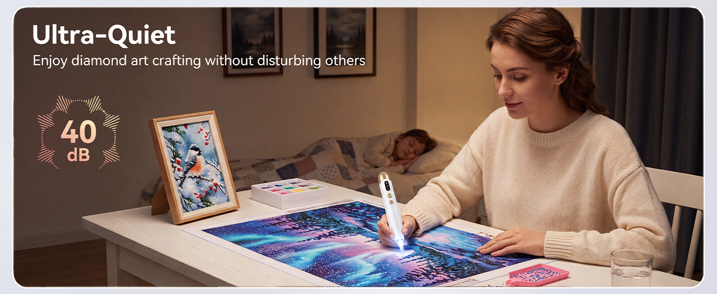 Electric Diamond Art Pens with Light