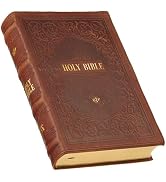 KJV Holy Bible, Giant Print Standard Size Premium Full Grain Leather Red Letter Edition - Thumb I...