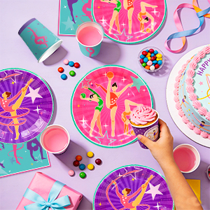 gymnastics party supplies for girls
